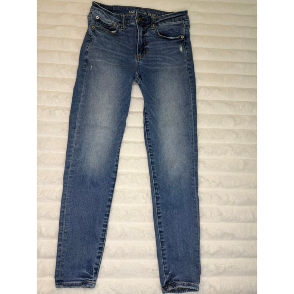 American Eagle Next Level Stretch Hi Rise Jeggings Medium Wash 0003